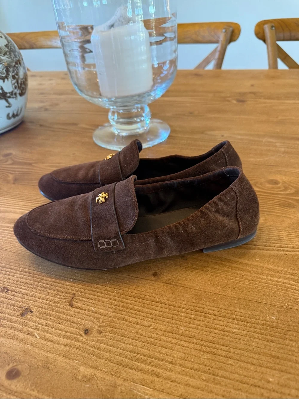 Tory Burch Dark Cocoa Brown Suede Loafer - Size 9